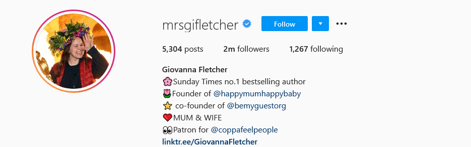 Top Mom Influencers - Giovanna Fletcher