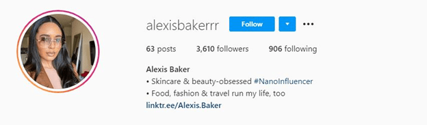 Top Nano Influencers - Alexis Baker