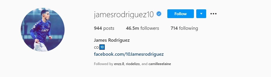 Top Male Influencers - James Rodriguez