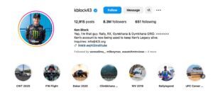 Screenshot of Ken Block @kblock43 • Instagram photos and videos