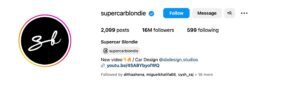 Screenshot of Supercar Blondie @supercarblondie • Instagram photos and videos