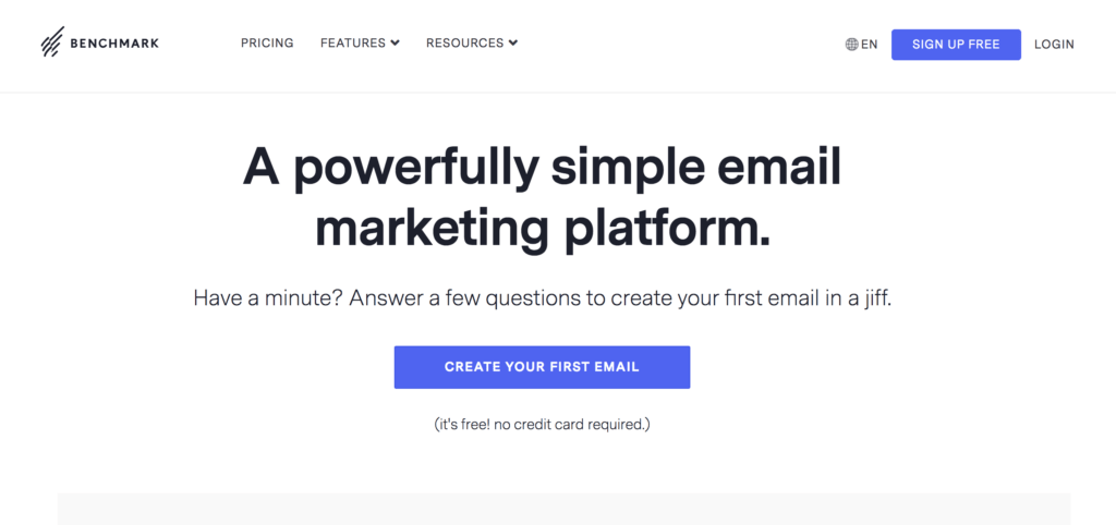 Benchmark Email is dedicated to email marketing, including designing, sending, and tracking email campaigns