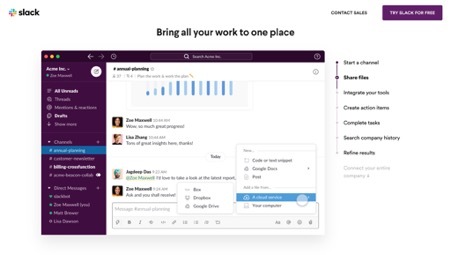 Slack: One hub for all communications